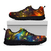 Colorful Universe Galaxy Space Print Black Running Shoes