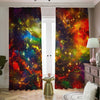 Colorful Universe Galaxy Space Print Blackout Pencil Pleat Curtains