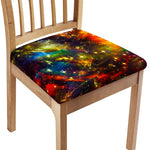 Colorful Universe Galaxy Space Print Chair Cushion Cover