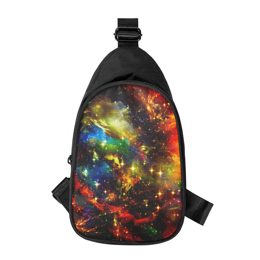 Colorful Universe Galaxy Space Print Chest Bag