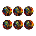 Colorful Universe Galaxy Space Print Coaster Set