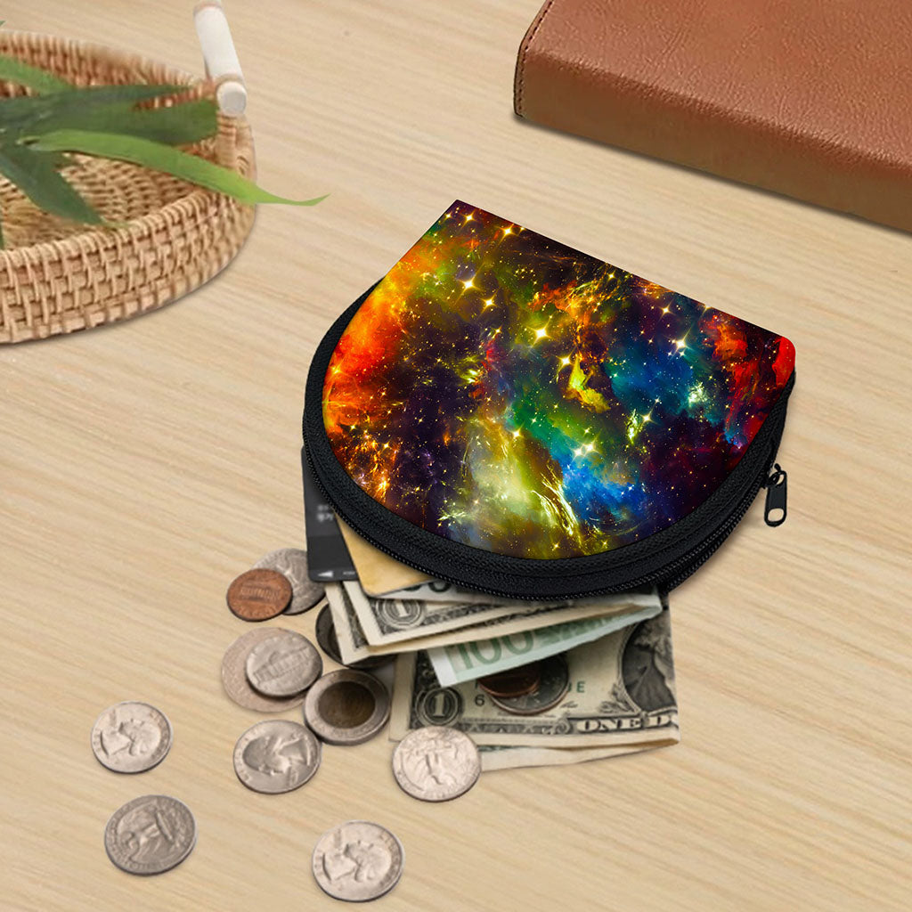Colorful Universe Galaxy Space Print Coin Purse