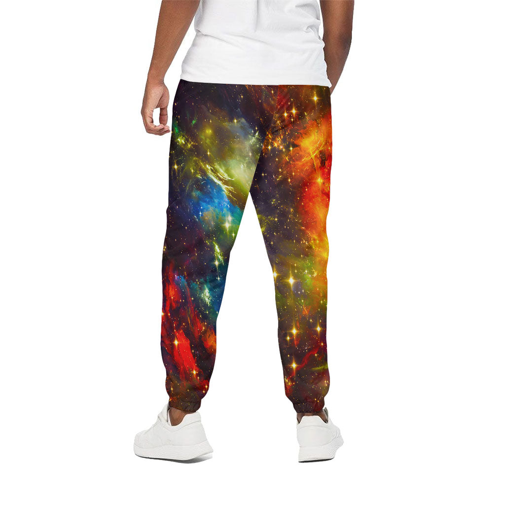 Colorful Universe Galaxy Space Print Cotton Pants