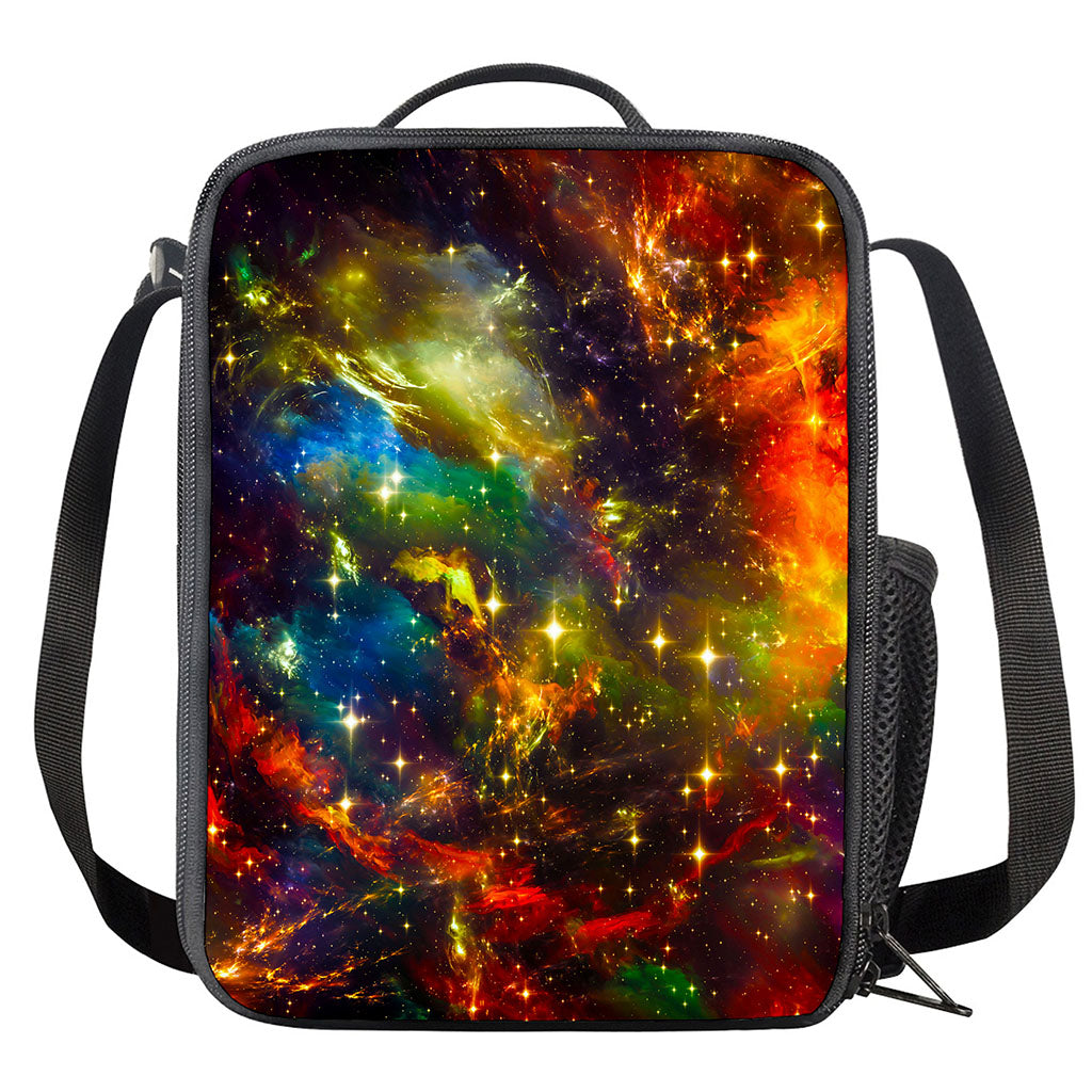Colorful Universe Galaxy Space Print Crossbody Lunch Bag