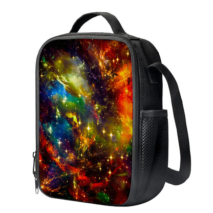 Colorful Universe Galaxy Space Print Crossbody Lunch Bag