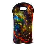 Colorful Universe Galaxy Space Print Double Neoprene Wine Tote