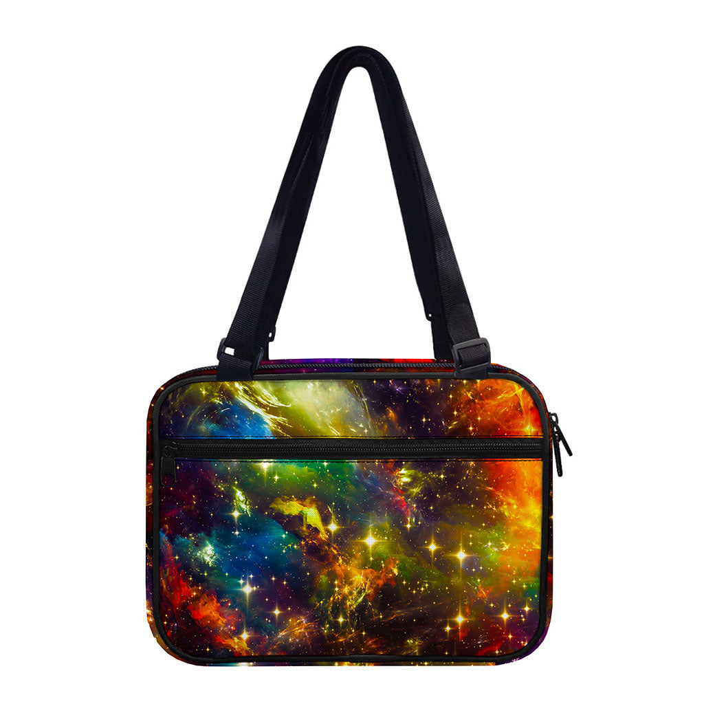 Colorful Universe Galaxy Space Print Double Strap Bible Bag