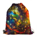 Colorful Universe Galaxy Space Print Drawstring Bag
