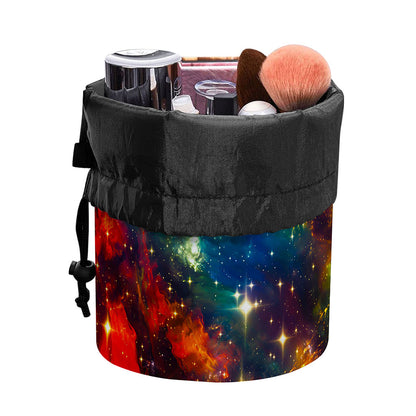 Colorful Universe Galaxy Space Print Drawstring Makeup Bag