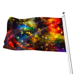 Colorful Universe Galaxy Space Print Flag