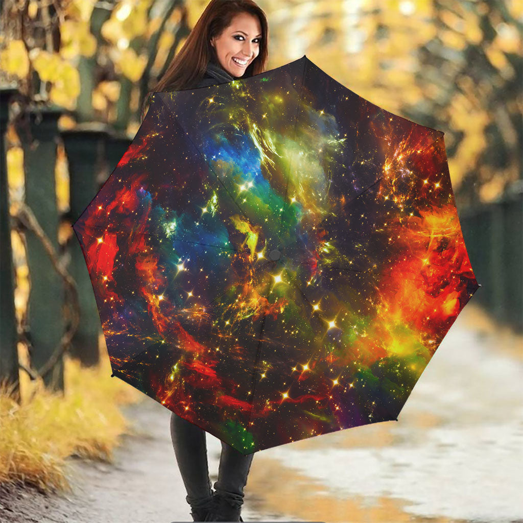 Colorful Universe Galaxy Space Print Foldable Umbrella