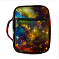 Colorful Universe Galaxy Space Print Front Pocket Bible Bag