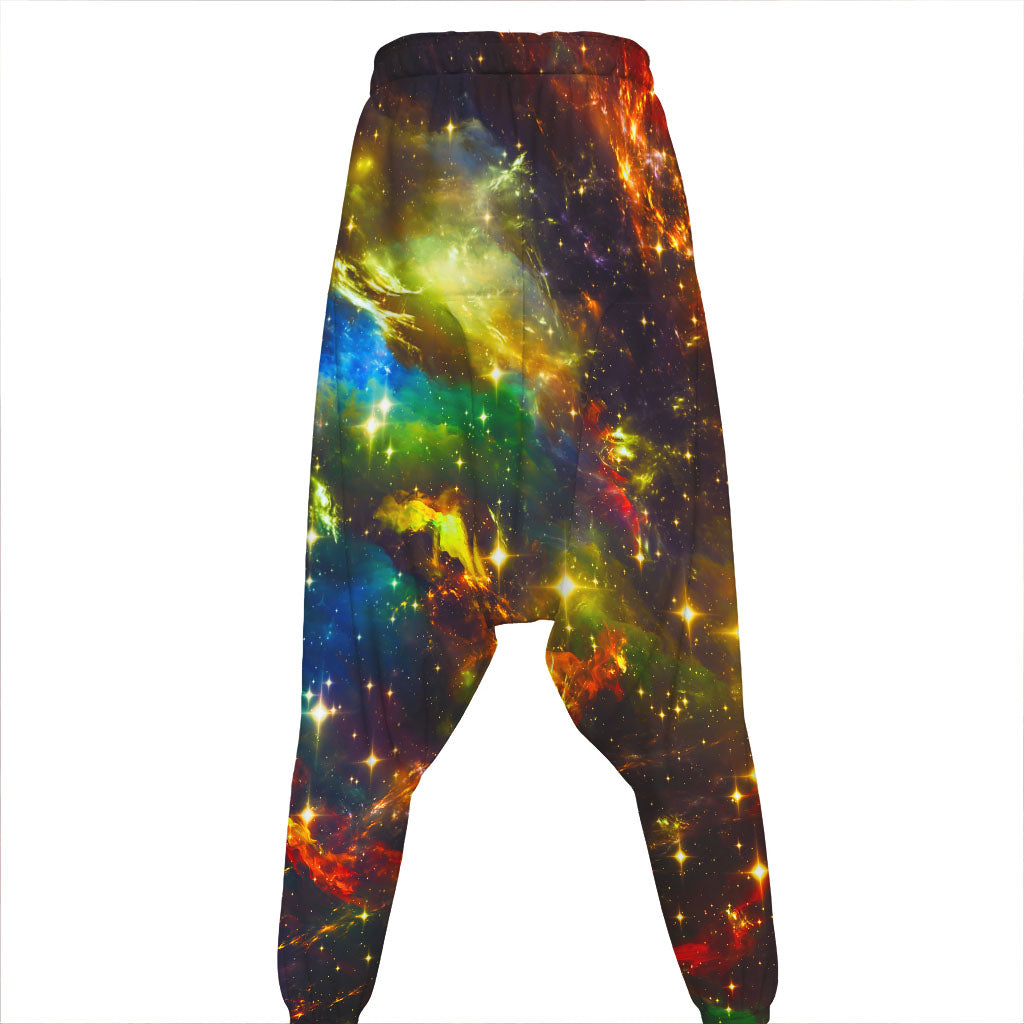 Colorful Universe Galaxy Space Print Hammer Pants