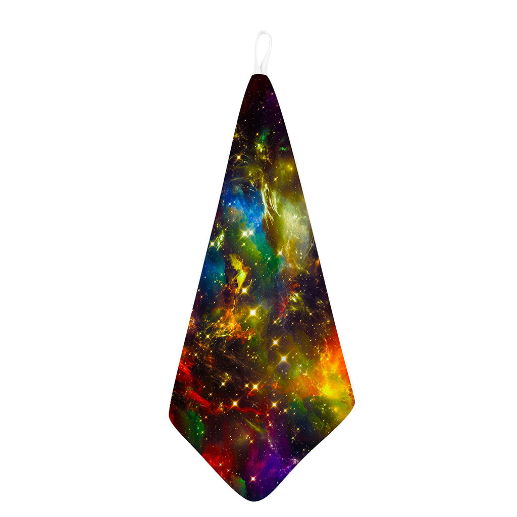 Colorful Universe Galaxy Space Print Hand Towel