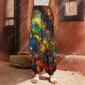 Colorful Universe Galaxy Space Print Harem Pants