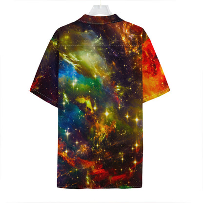 Colorful Universe Galaxy Space Print Hawaiian Shirt