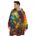 Colorful Universe Galaxy Space Print Hoodie Blanket
