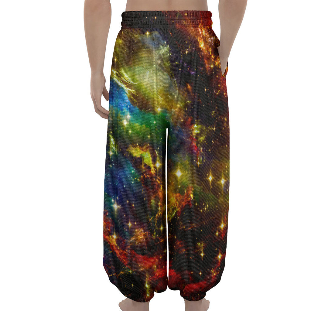 Colorful Universe Galaxy Space Print Lantern Pants