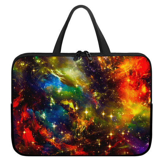 Colorful Universe Galaxy Space Print Laptop Sleeve With Handle