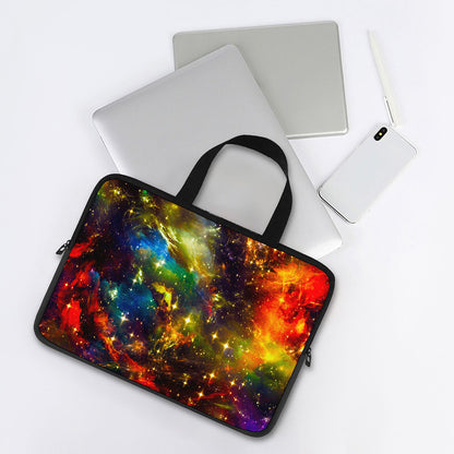 Colorful Universe Galaxy Space Print Laptop Sleeve With Handle