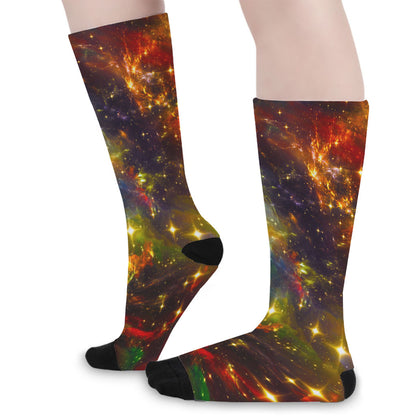 Colorful Universe Galaxy Space Print Long Socks