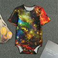Colorful Universe Galaxy Space Print Men's Bodysuit