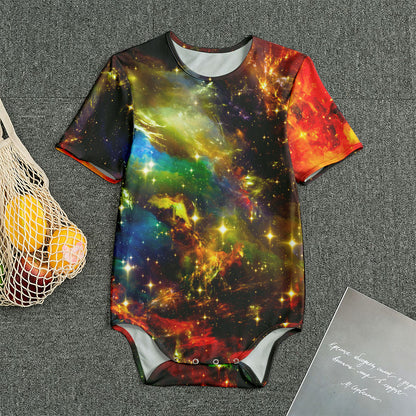 Colorful Universe Galaxy Space Print Men's Bodysuit