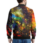 Colorful Universe Galaxy Space Print Men's Bomber Jacket