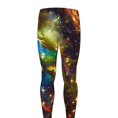 Colorful Universe Galaxy Space Print Men's leggings