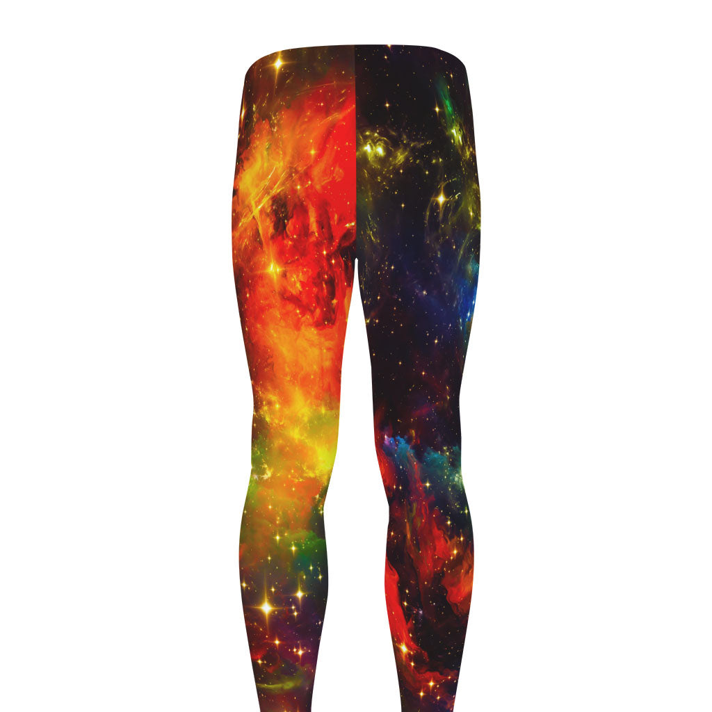 Colorful Universe Galaxy Space Print Men's leggings