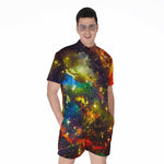Colorful Universe Galaxy Space Print Men's Rompers