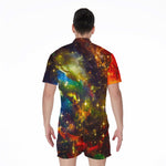 Colorful Universe Galaxy Space Print Men's Rompers
