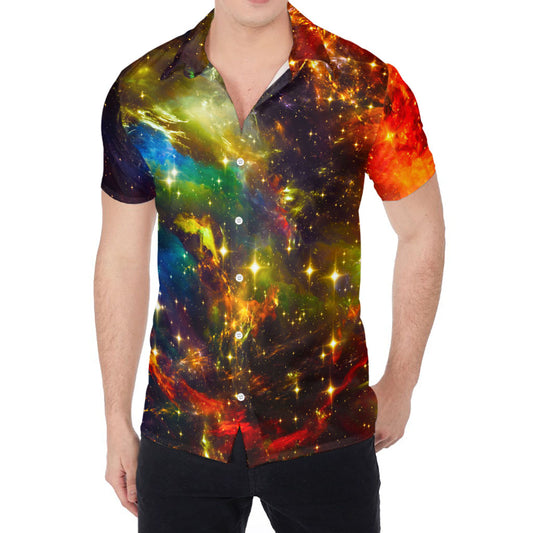 Colorful Universe Galaxy Space Print Men's Shirt