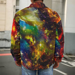 Colorful Universe Galaxy Space Print Men's Shirt Jacket