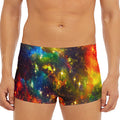 Colorful Universe Galaxy Space Print Men's Short Boxer Briefs