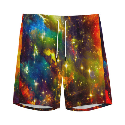 Colorful Universe Galaxy Space Print Men's Sports Shorts