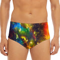 Colorful Universe Galaxy Space Print Men's Triangle Swim Briefs