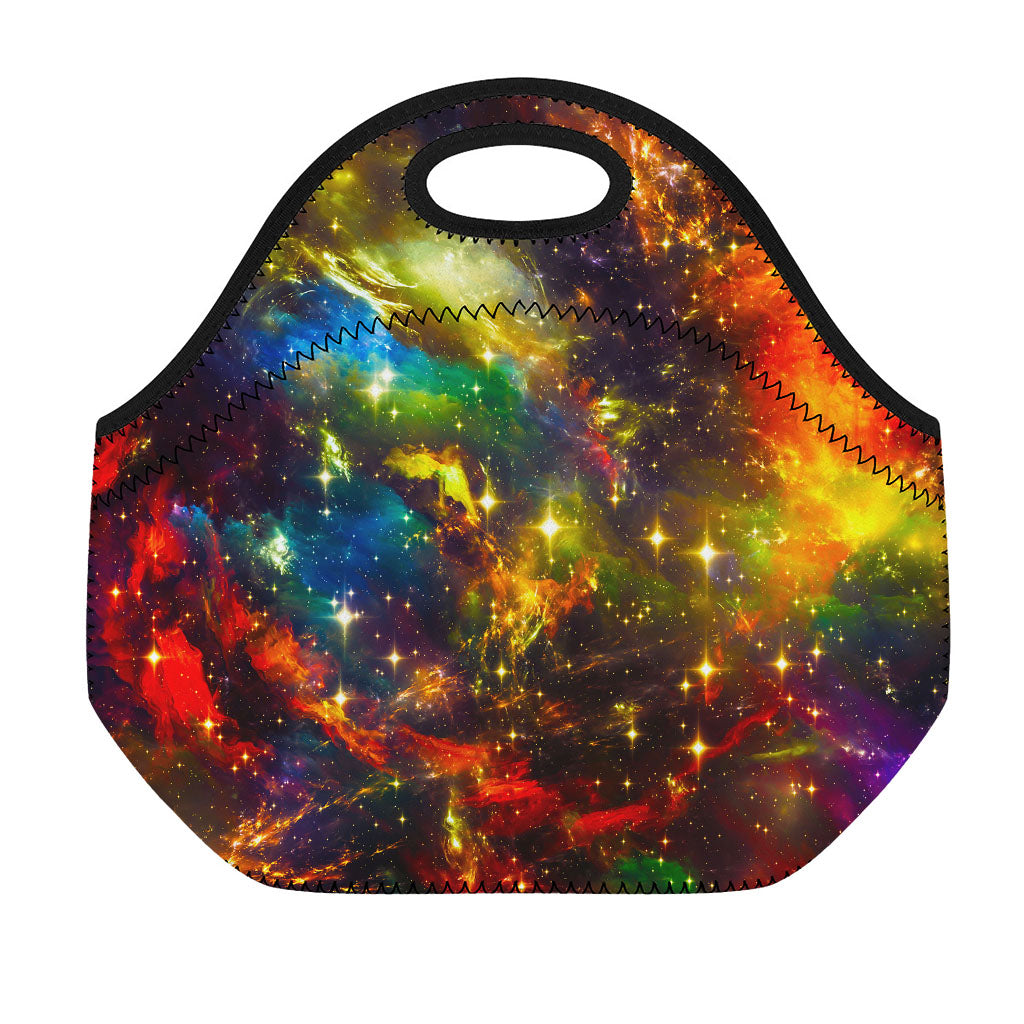 Colorful Universe Galaxy Space Print Neoprene Lunch Bag