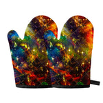 Colorful Universe Galaxy Space Print Oven Mitts