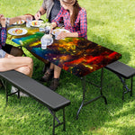 Colorful Universe Galaxy Space Print Picnic Table Cover