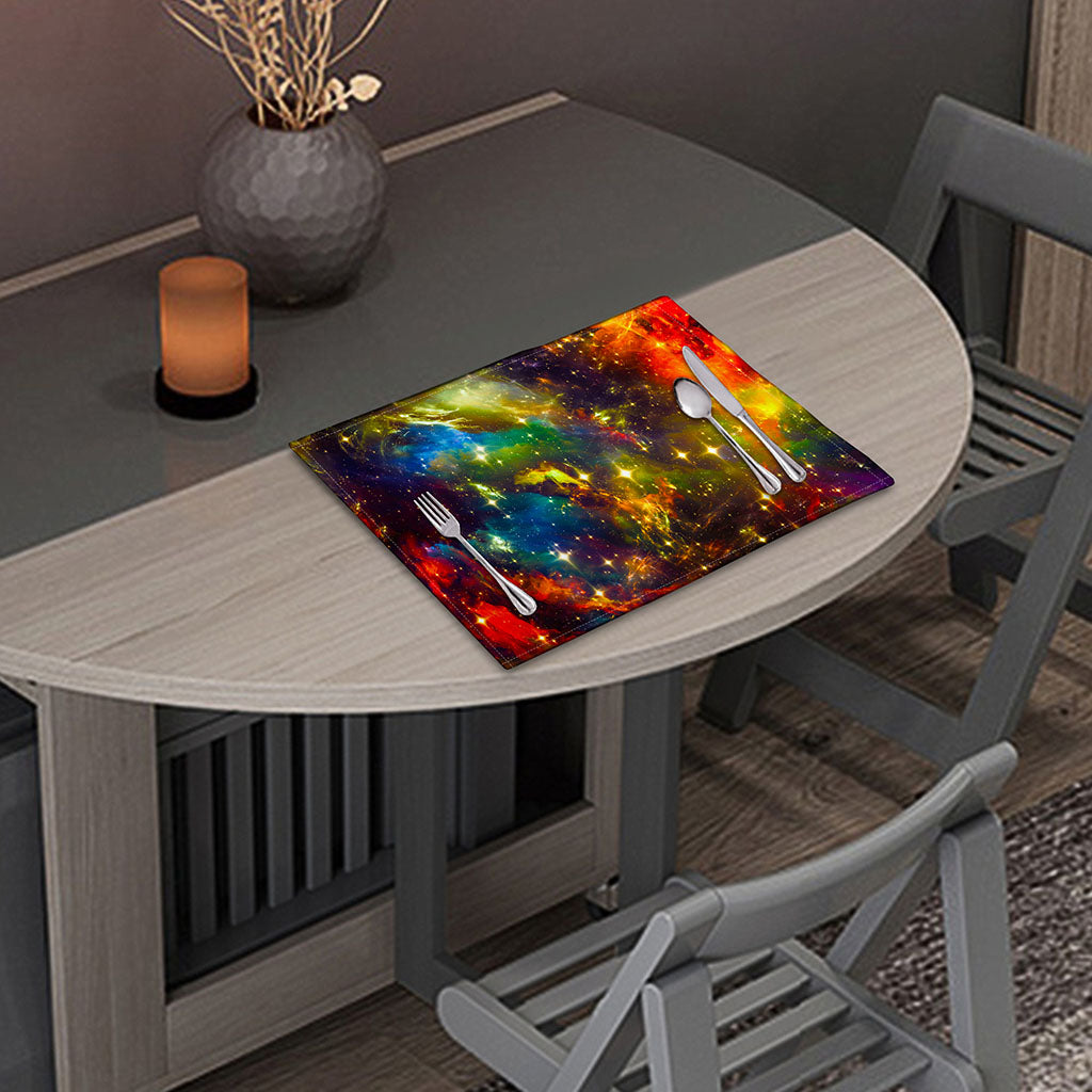 Colorful Universe Galaxy Space Print Placemat