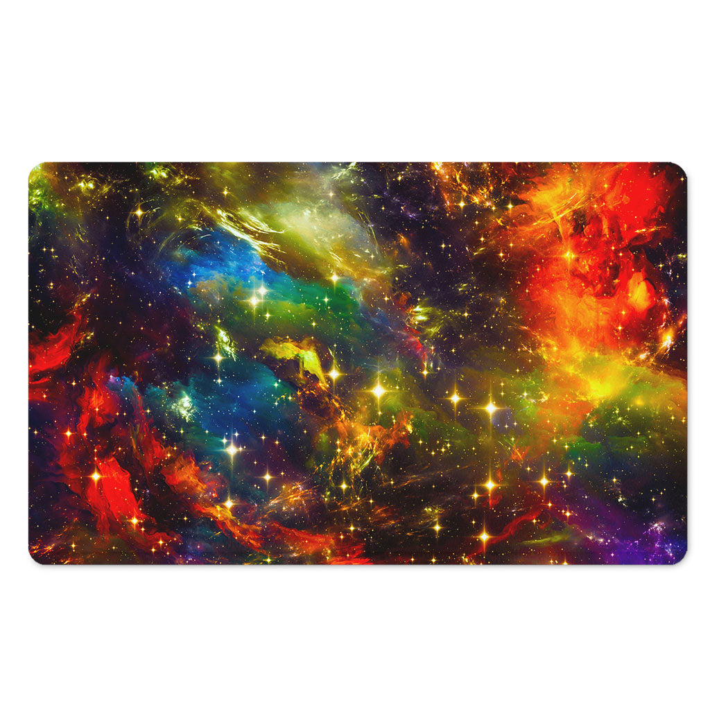 Colorful Universe Galaxy Space Print Polyester Doormat