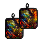 Colorful Universe Galaxy Space Print Pot Holders