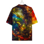 Colorful Universe Galaxy Space Print Rayon Hawaiian Shirt