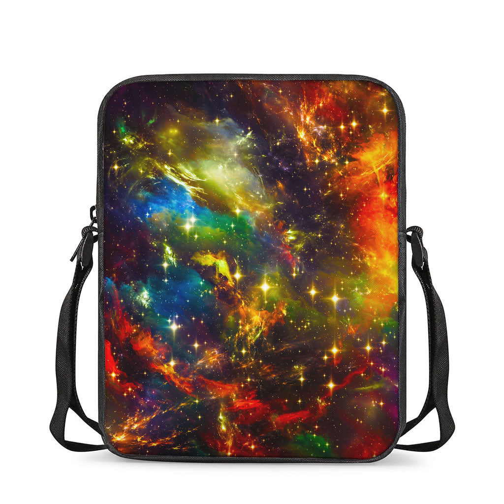 Colorful Universe Galaxy Space Print Rectangular Crossbody Bag