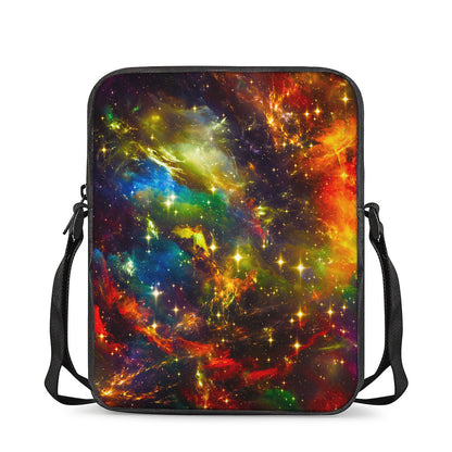Colorful Universe Galaxy Space Print Rectangular Crossbody Bag