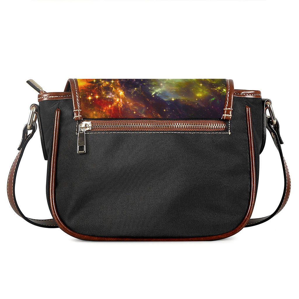 Colorful Universe Galaxy Space Print Saddle Bag