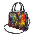 Colorful Universe Galaxy Space Print Shoulder Handbag