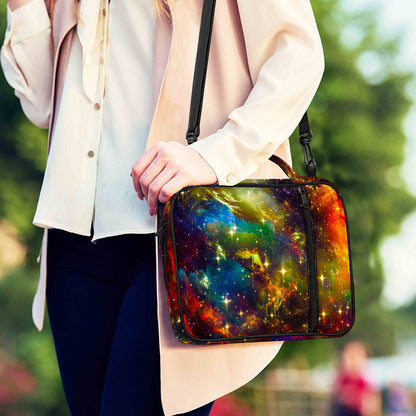 Colorful Universe Galaxy Space Print Shoulder Strap Bible Bag
