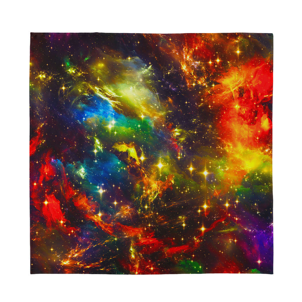 Colorful Universe Galaxy Space Print Silk Bandana